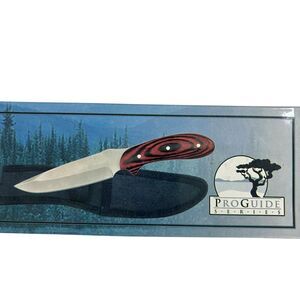 Frost Cutlery Woodlands Elk Hunter 16-458RB Matte Steel Blade Wood Handle Knife‎
